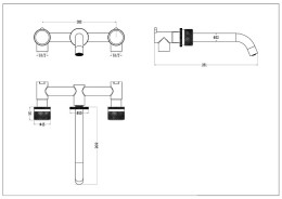Смеситель для раковины Boheme Stick 152-2-GM.1