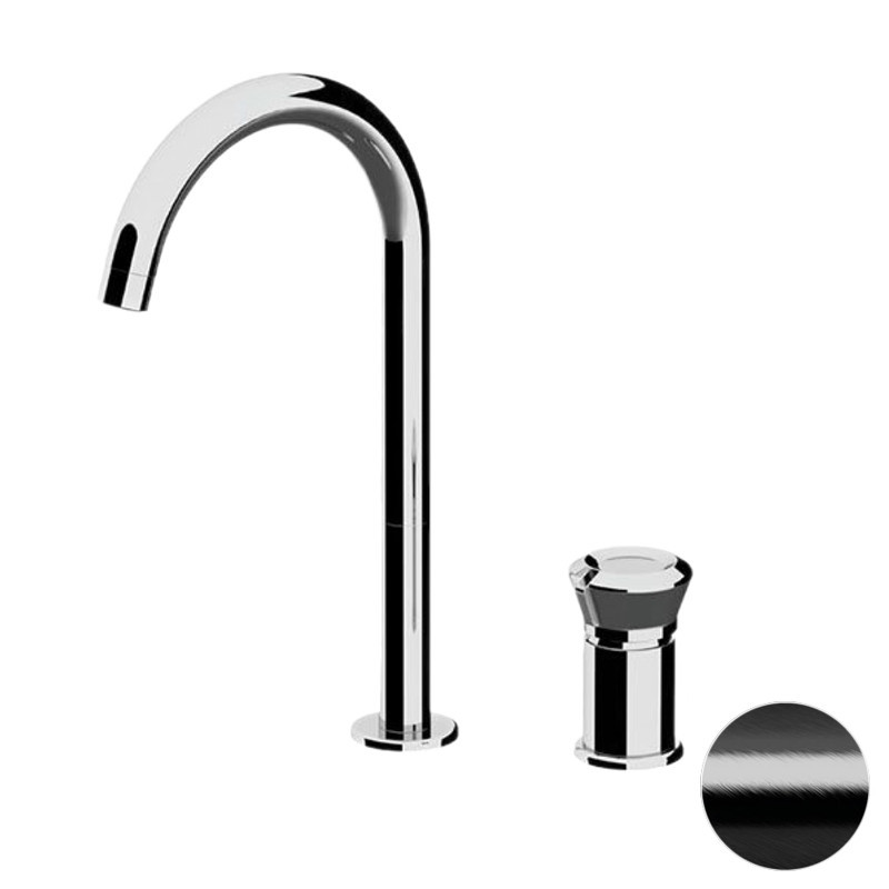 Смеситель для раковины Remer Element ET57LCFP цвет Черный брашированный хром