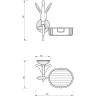 Мыльница Migliore Luxor 26135 Золото