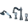 Смеситель на борт ванны Boheme Royal Cristal 396-Royal/CRST black
