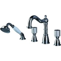 Смеситель на борт ванны Boheme Royal Cristal 396-Royal/CRST black