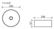 Раковина-чаша Ceramicanova Element 36 CN6032 Белая