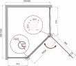 Душевой уголок BelBagno Uno 100х80 UNO-195-PH-1-100/80-C-Cr