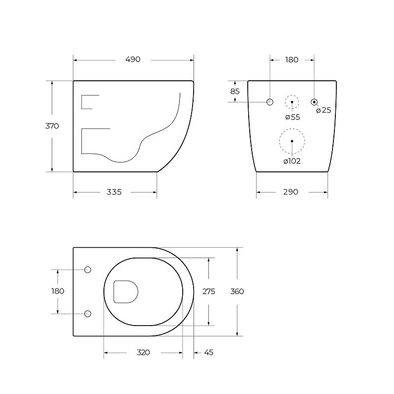 Унитаз BelBagno Uno BB7306CHR/SC подвесной
