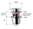 донный клапан Remer 905SCC2114DO click-clack цвет Золото глянцевое