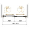 Шторка на ванну Cezares Tandem-Soft 180 TANDEM-SOFT-VF-2-180/145-C-BORO-IV