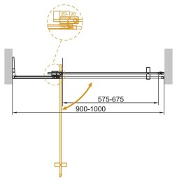 Душевая дверь Cezares Slider 100 SLIDER-B-1-90/100-GRIGIO-GM