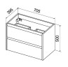 Тумба под раковину BelBagno KRAFT 39-700/390-2C-SO-RT подвесная