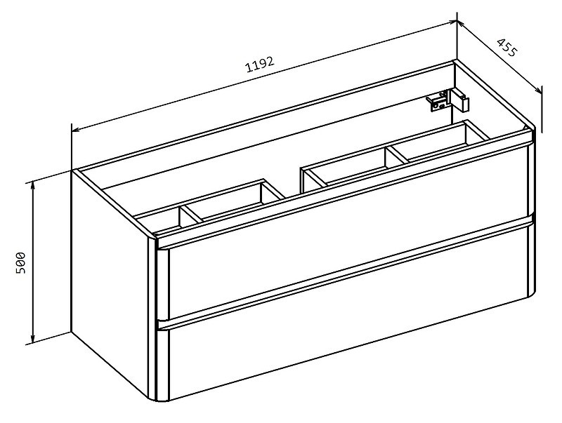 Тумба под раковину BelBagno 120 ALBANO-1200-2C-SO-BL подвесная