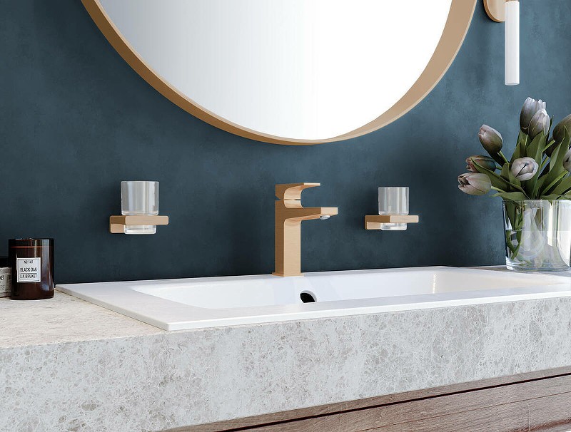 Стакан для зубных щеток Hansgrohe AddStoris 41749140 Шлифованная бронза