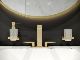 Стакан для зубных щеток Hansgrohe AddStoris 41749140 Шлифованная бронза