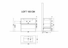 Тумба Boheme Armadi Art Loft 100 894-100-A подвесная