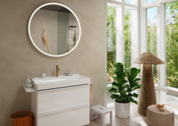 Смеситель для раковины Hansgrohe Tecturis S 73310140 Шлифованная бронза