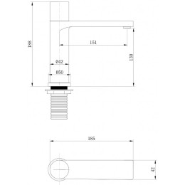 Смеситель для раковины Abber Rund AF8710B черный матовый