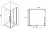 Душевой уголок Abber Schwarzer Diamant 80x80 AG02080H профиль Хром стекло прозрачное