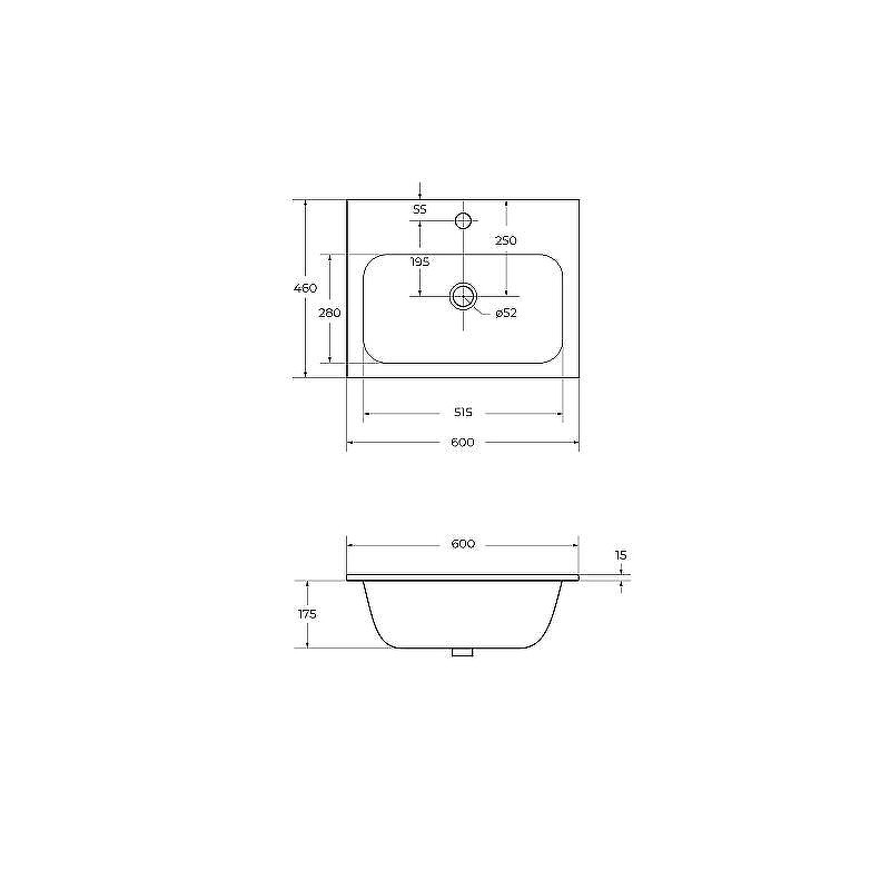 Раковина Cezares Duet 60 CZR-NAT-60-LVB