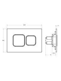 Кнопка смыва Cezares Pneumatic PN2-BTN-01