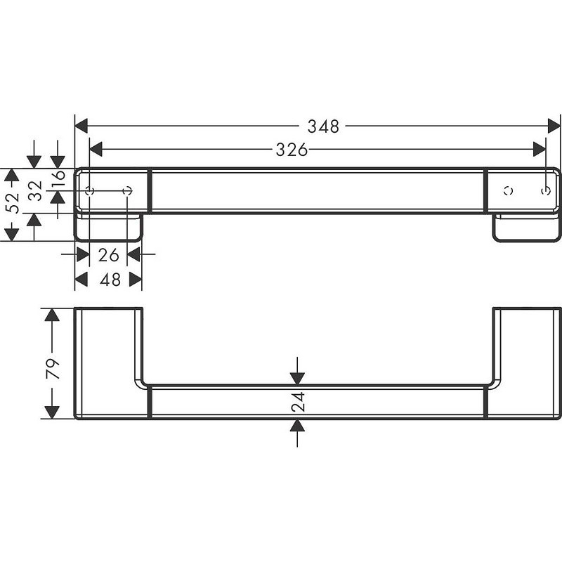 Поручень Hansgrohe AddStoris 41744990 Полированное золото