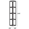 Полка Cezares Cadro 30 CADRO-30/30/160-4C-SO-MET-ST
