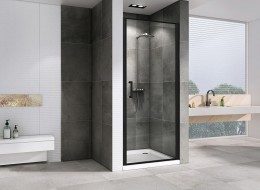 Душевая дверь Abber Sonnenstrand 100 AG04100B профиль Черный стекло прозрачное