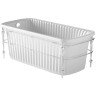 Ванна из искусственного камня Migliore Olivia Console 174x80 24327 панель Белая консоль Хром