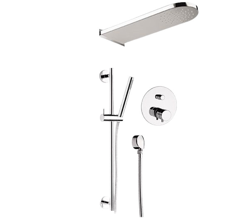 Душевая система Remer Elegance NT09S017MDMM с термостатом цвет Хром