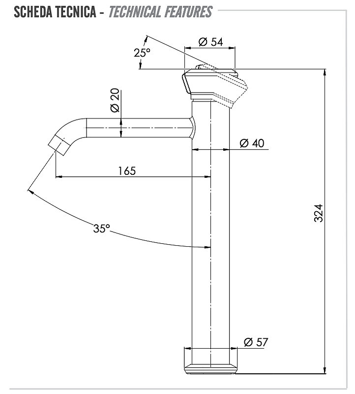 Смеситель для раковины Remer Element ET11LXLBO цвет Белый матовый