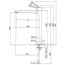 Смеситель для раковины Remer Slash SL11LNO