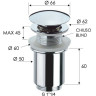 донный клапан Remer 904CC114XV click-clack Сталь