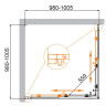Душевой уголок Cezares Molveno 100x100 MOLVENO-A-2-100-C-GM-IV