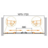 Душевая дверь Cezares Molveno 170 MOLVENO-BF-2-170-C-BORO-IV