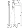 Смеситель для ванны Cezares LIBERTY-F-VDP-01
