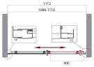 Душевая дверь BelBagno Uno 110 UNO-195-BF-1-110-P-Cr