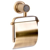 Держатель туалетной бумаги Boheme Royal Cristal 10921-BR с крышкой