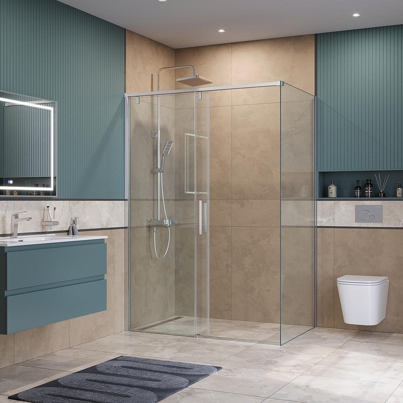 Душевой уголок BelBagno Soft Close-1 130x80 SOFT_CLOSE-1-AH-1-130/80-C-Cr