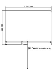 Душевой уголок Vincea Экстенза (Extenza) 120х90 VSR-4EX111290CLBN