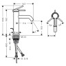 Смеситель для раковины Hansgrohe Tecturis S 73310670 черный матовый