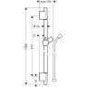 Душевая штанга Hansgrohe Unica S Puro 28631670 Черная матовая