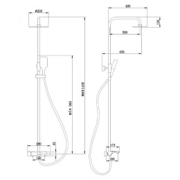 Душевая система Abber Thermostat AF8516NGL c термостатом цвет Никель