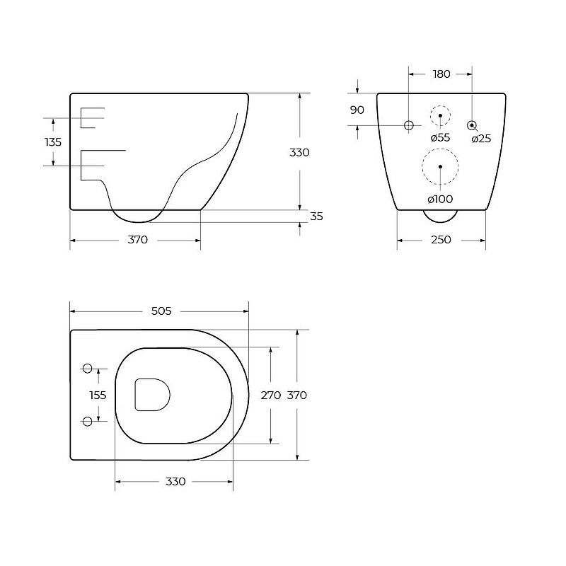 Комплект унитаза Cezares Stylus CZR-513-TH-R/CZR2316SC с инсталляцией BelBagno BB026/BB051CR