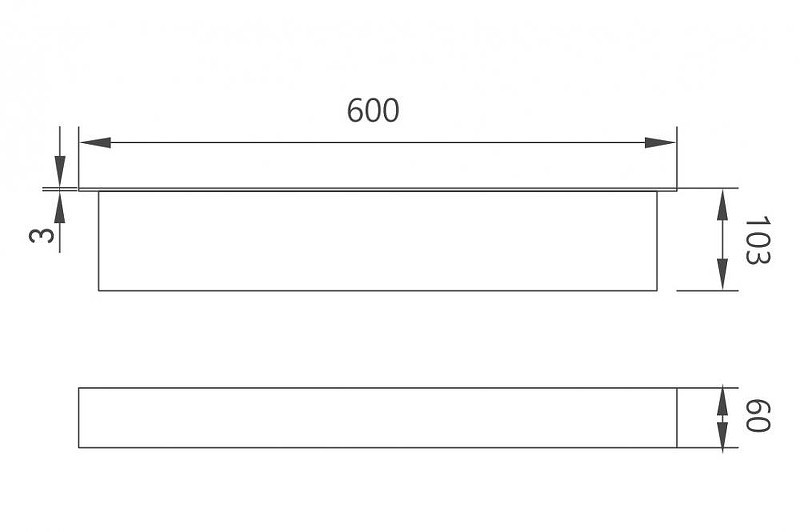 Металлическая полка Abber Nischen AN3010MB цвет Черный матовый