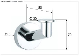 Крючок Remer Guest GS50BG цвет Золото брашированное
