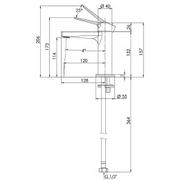 Смеситель для раковины Remer Slash SL12