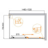 Душевой уголок Cezares Molveno 150x80 MOLVENO-AH-11-150/80-C-Cr-IV
