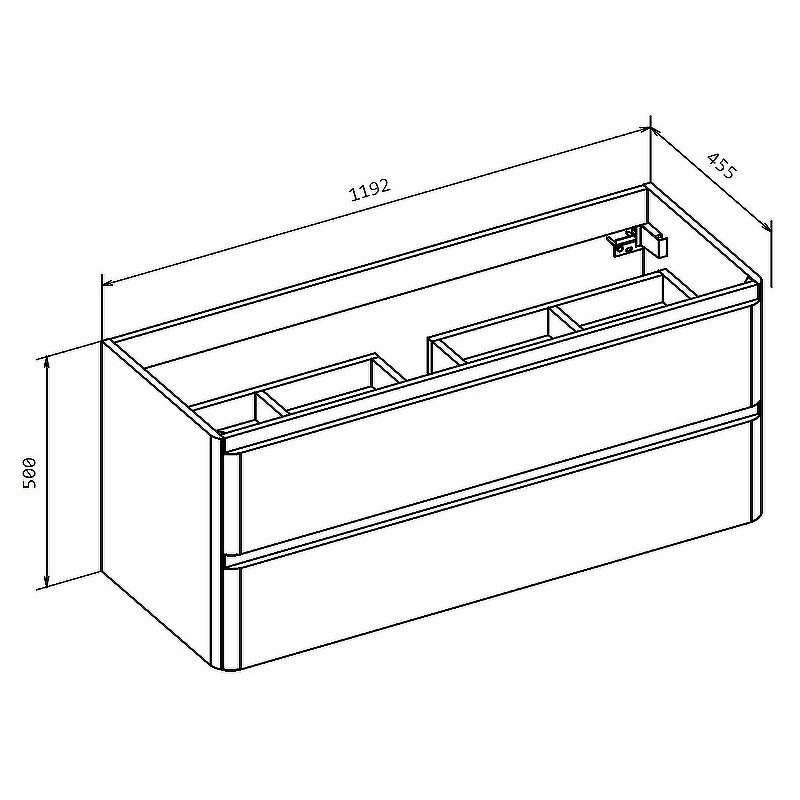 Тумба под раковину BelBagno 120 ALBANO-1200-2C-SO-RR подвесная
