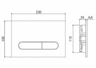 Клавиша смыва BelBagno Prospero BB007-PR-NERO.M