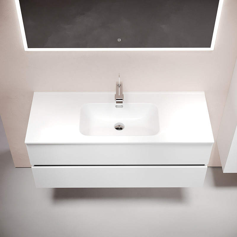 Тумба под раковину Sancos Urban 120 UR120-1W подвесная Белый глянец