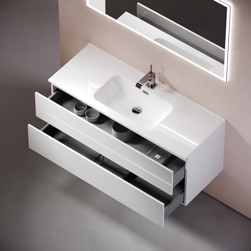 Тумба под раковину Sancos Urban 120 UR120-1W подвесная Белый глянец