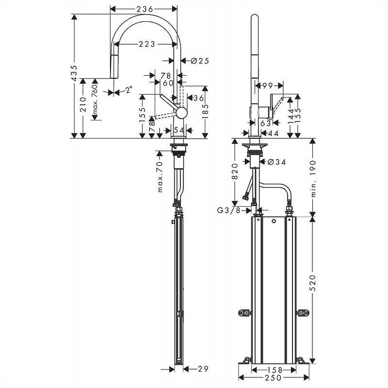 Смеситель для кухни Hansgrohe Talis M54 72801670