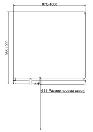 Душевой уголок Vincea Экстенза (Extenza) 100х100 VSR-4EX901010CLGM